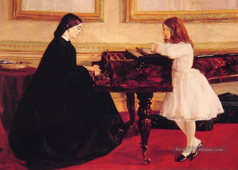 Au piano James Abbott McNeill Whistler Peintures à l'huile